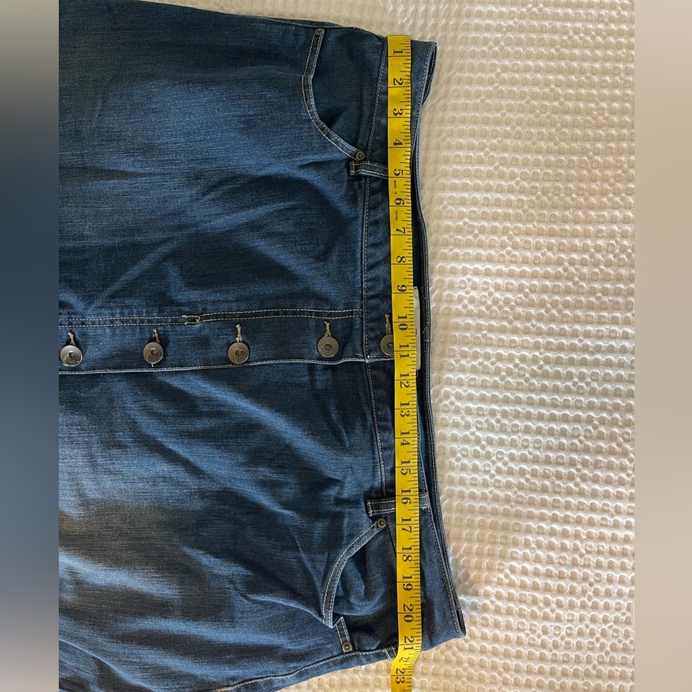 Cato Button-Front Dark Wash Long Denim Skirt - Women size 20W - Picture 5 of 5